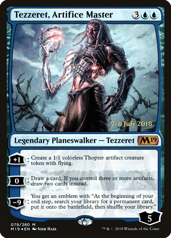 Tezzeret, Artifice Master [Core Set 2019 Prerelease Promos] MTG Single Magic: The Gathering    | Red Claw Gaming