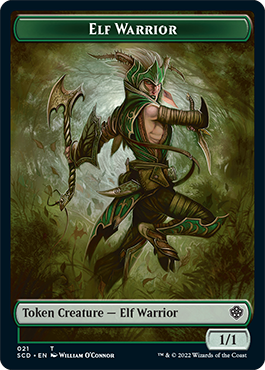 Elf Warrior // Soldier Double-Sided Token [Starter Commander Decks] MTG Single Magic: The Gathering    | Red Claw Gaming