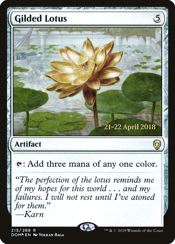 Gilded Lotus [Dominaria Prerelease Promos] MTG Single Magic: The Gathering    | Red Claw Gaming