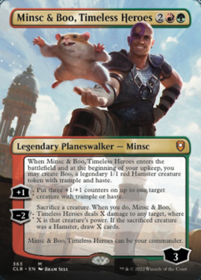 Minsc & Boo, Timeless Heroes (Borderless) [Commander Legends: Battle for Baldur's Gate] MTG Single Magic: The Gathering    | Red Claw Gaming