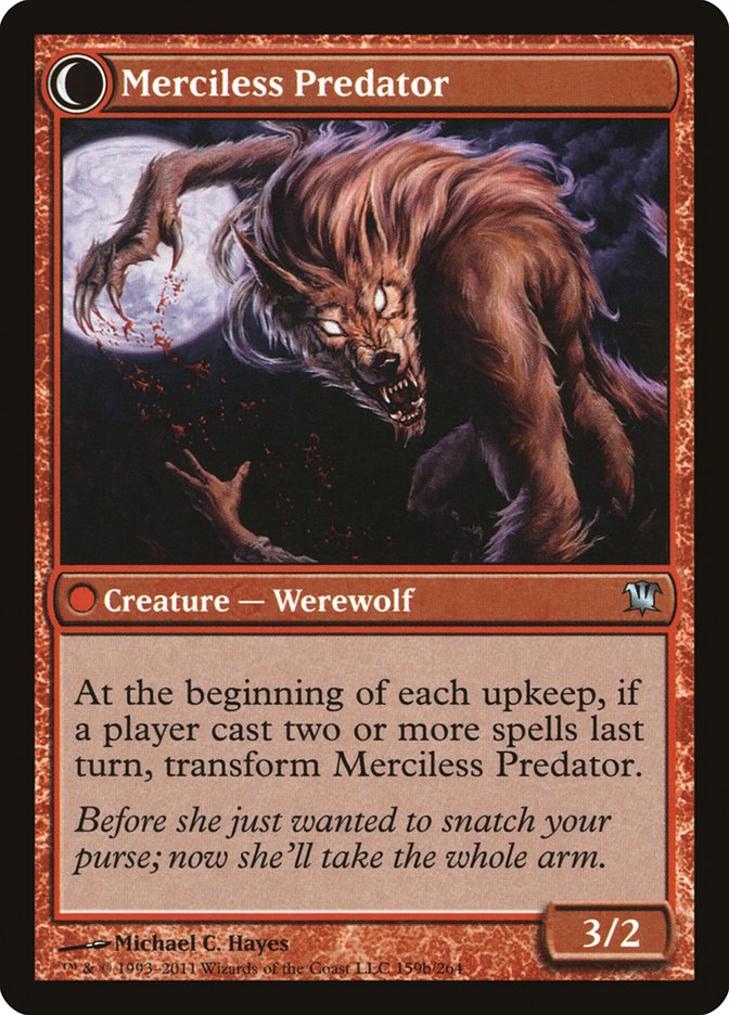 Reckless Waif // Merciless Predator [Innistrad] MTG Single Magic: The Gathering    | Red Claw Gaming
