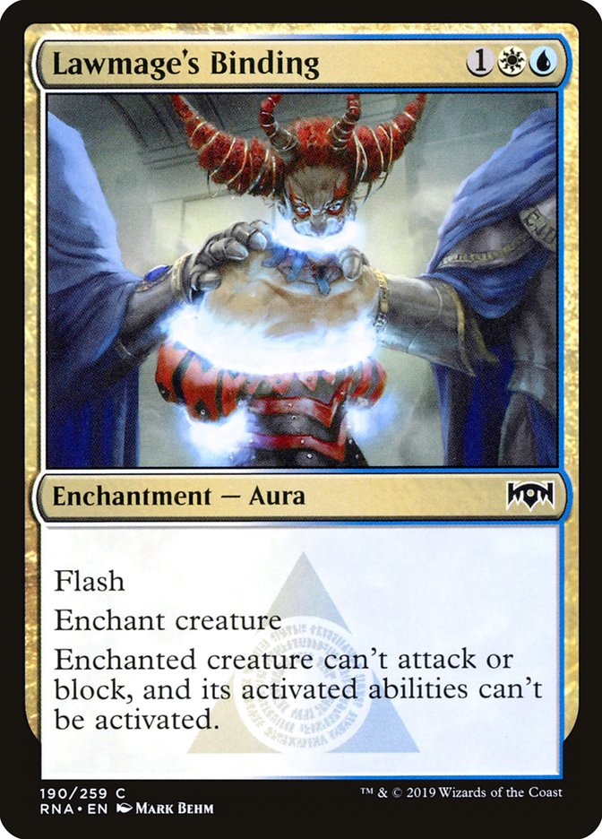 Lawmage's Binding [Ravnica Allegiance] MTG Single Magic: The Gathering    | Red Claw Gaming