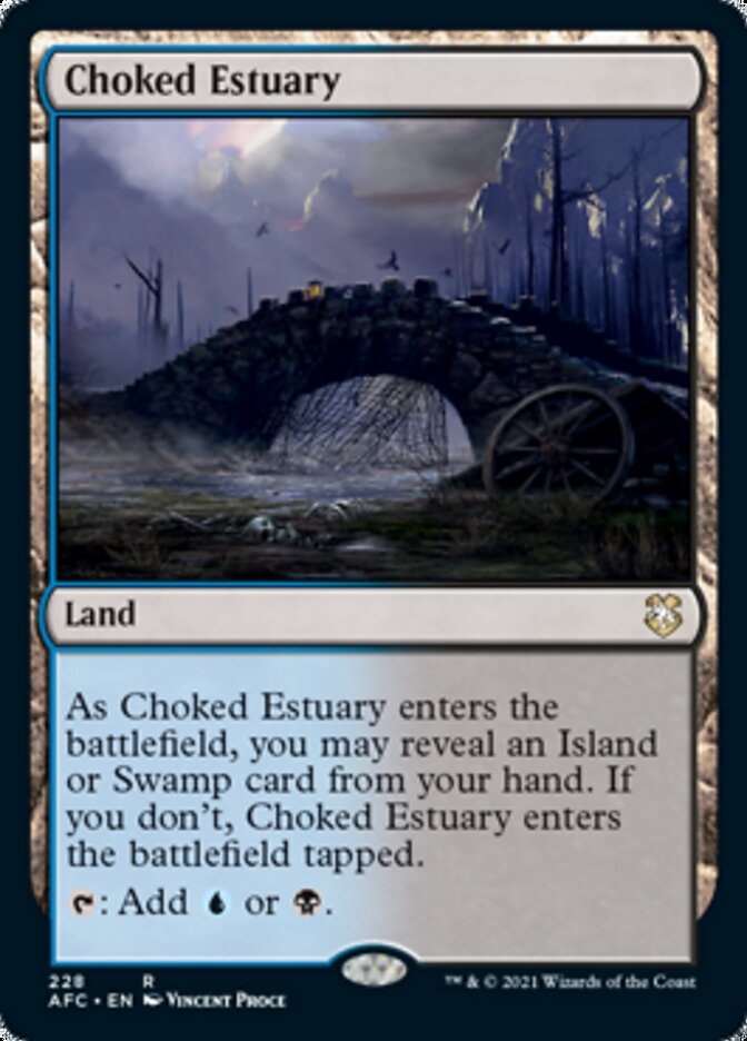 Choked Estuary [Dungeons & Dragons: Adventures in the Forgotten Realms Commander] MTG Single Magic: The Gathering    | Red Claw Gaming