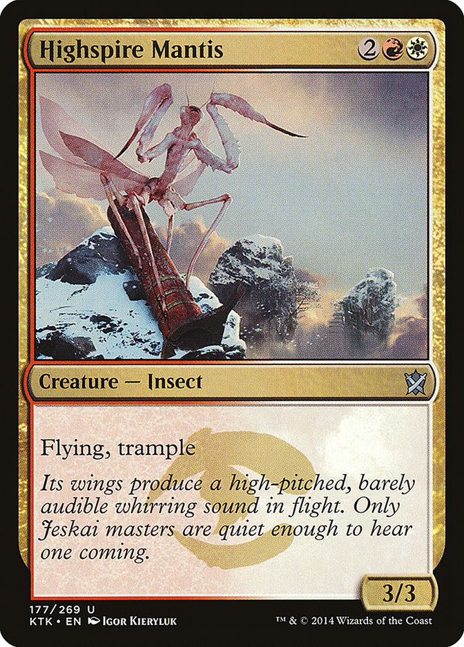 Highspire Mantis [Khans of Tarkir] MTG Single Magic: The Gathering    | Red Claw Gaming