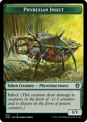 Phyrexian Wurm // Phyrexian Insect Double-Sided Token [Phyrexia: All Will Be One Commander Tokens] MTG Single Magic: The Gathering    | Red Claw Gaming