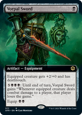 Vorpal Sword (Extended Art) [Dungeons & Dragons: Adventures in the Forgotten Realms] MTG Single Magic: The Gathering    | Red Claw Gaming
