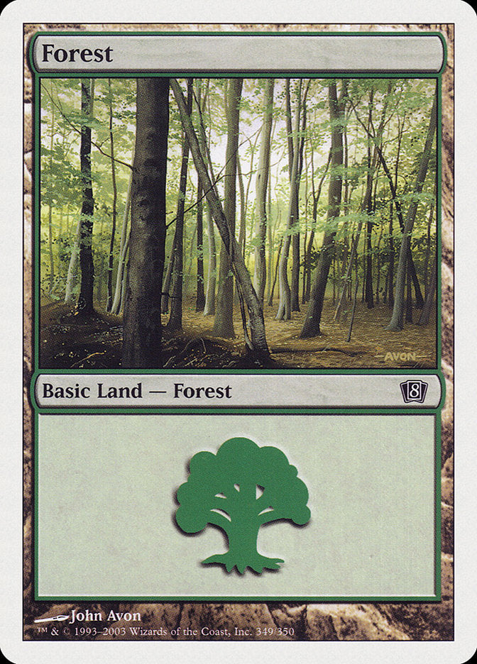 Forest (349) [Eighth Edition] MTG Single Magic: The Gathering    | Red Claw Gaming