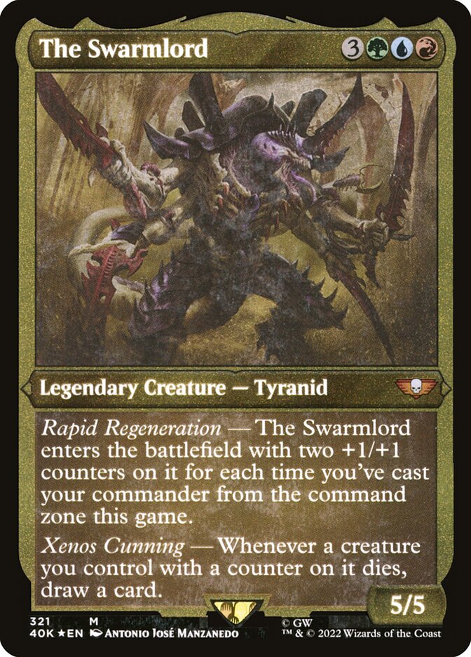 The Swarmlord (Display Commander) (Surge Foil) [Warhammer 40,000] MTG Single Magic: The Gathering    | Red Claw Gaming