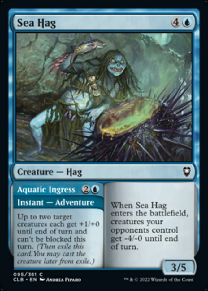 Sea Hag // Aquatic Ingress [Commander Legends: Battle for Baldur's Gate] MTG Single Magic: The Gathering    | Red Claw Gaming