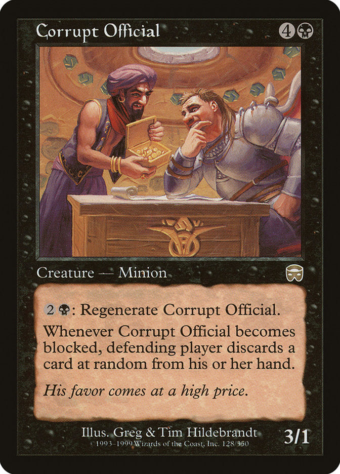 Corrupt Official [Mercadian Masques] MTG Single Magic: The Gathering    | Red Claw Gaming