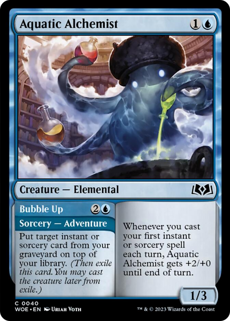 Aquatic Alchemist // Bubble Up [Wilds of Eldraine] MTG Single Magic: The Gathering    | Red Claw Gaming