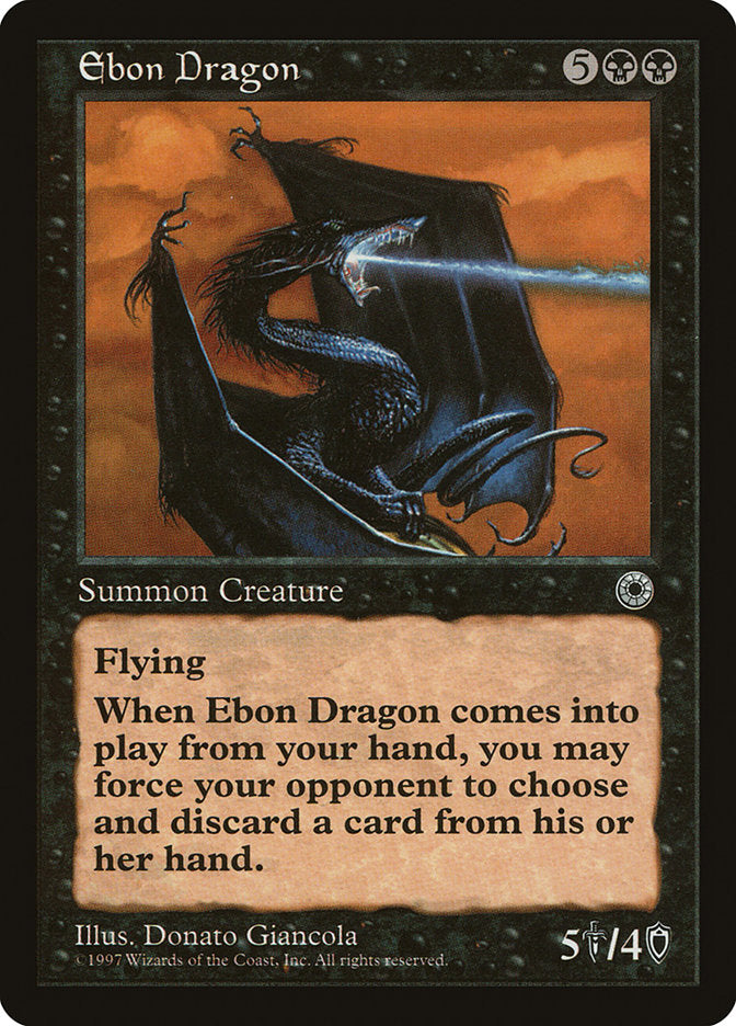 Ebon Dragon [Portal] MTG Single Magic: The Gathering    | Red Claw Gaming