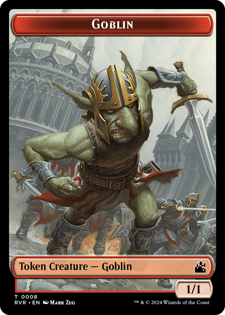 Goblin (0008) // Rhino Double-Sided Token [Ravnica Remastered Tokens] MTG Single Magic: The Gathering    | Red Claw Gaming