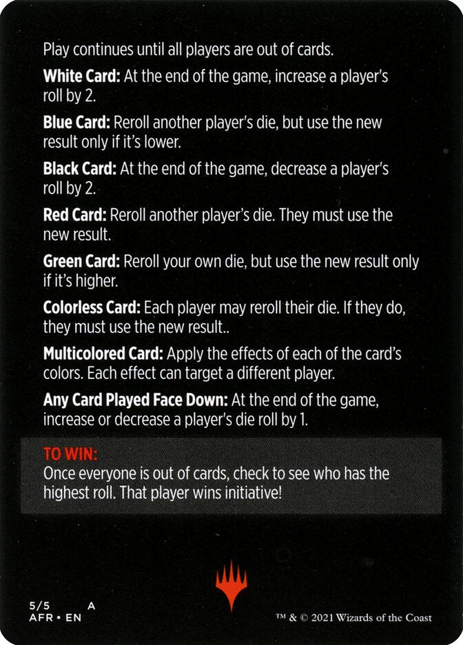 Roll for Initiative (Magic Minigame) [Dungeons & Dragons: Adventures in the Forgotten Realms Minigame] MTG Single Magic: The Gathering    | Red Claw Gaming