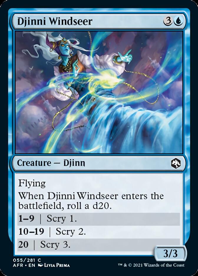 Djinni Windseer [Dungeons & Dragons: Adventures in the Forgotten Realms] MTG Single Magic: The Gathering    | Red Claw Gaming