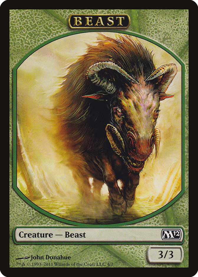 Beast Token [Magic 2012 Tokens] MTG Single Magic: The Gathering    | Red Claw Gaming