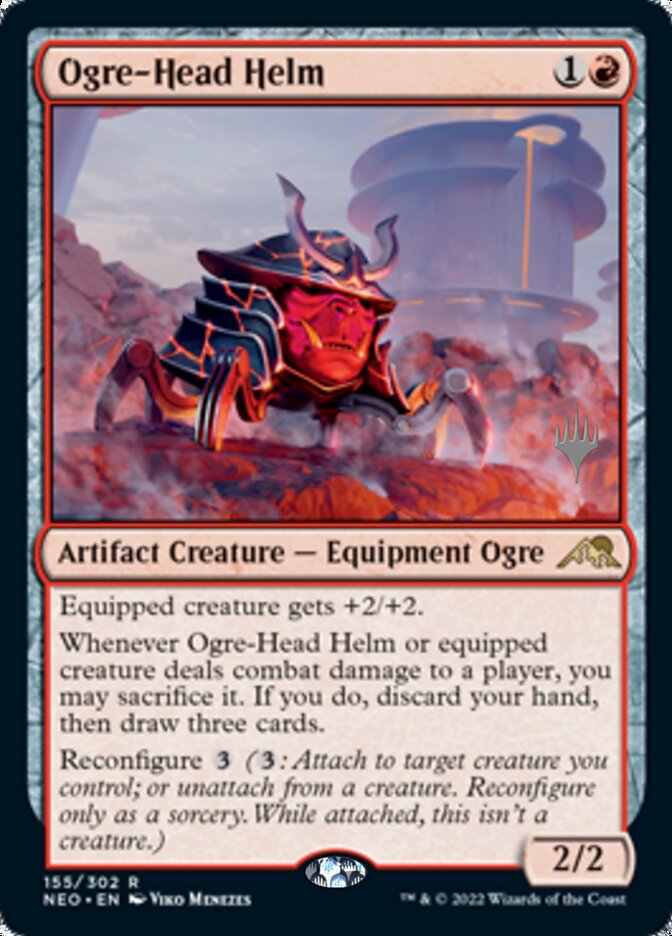 Ogre-Head Helm (Promo Pack) [Kamigawa: Neon Dynasty Promos] MTG Single Magic: The Gathering    | Red Claw Gaming