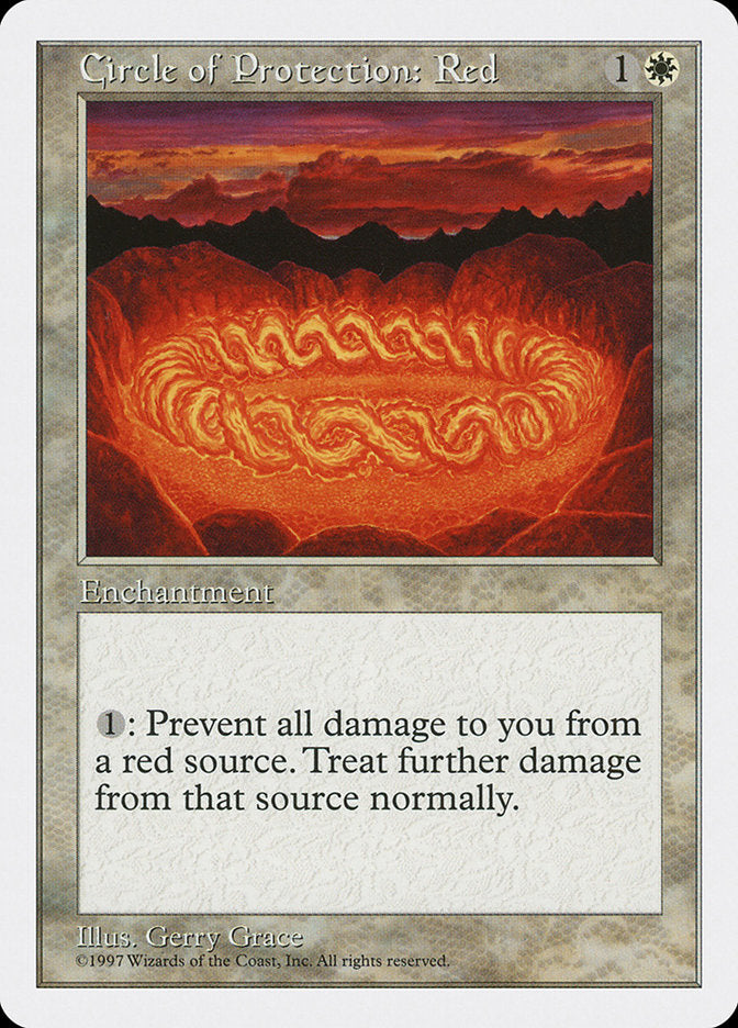 Circle of Protection: Red [Fifth Edition] MTG Single Magic: The Gathering    | Red Claw Gaming