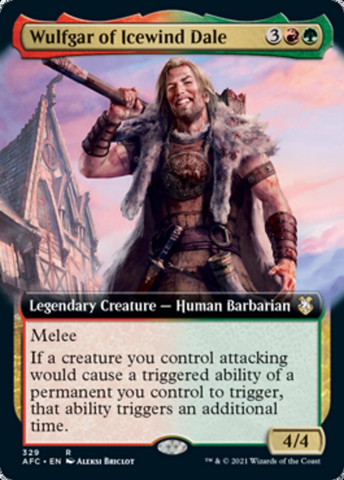 Wulfgar of Icewind Dale (Extended Art) [Dungeons & Dragons: Adventures in the Forgotten Realms Commander] MTG Single Magic: The Gathering    | Red Claw Gaming