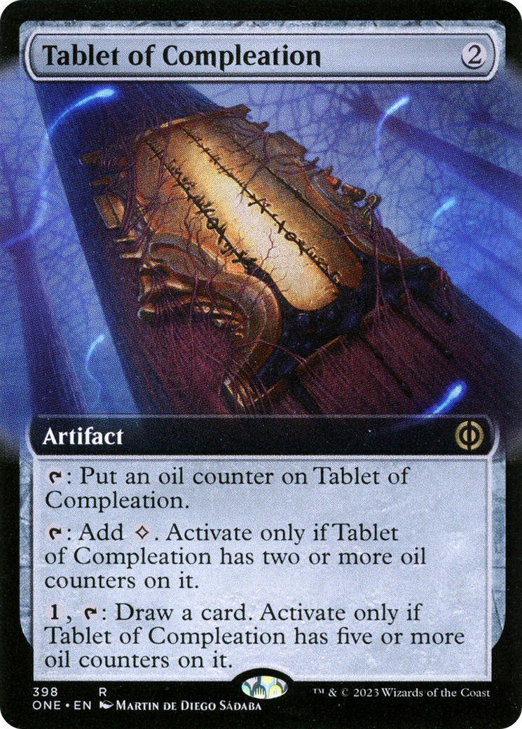 Tablet of Compleation (Extended Art) [Phyrexia: All Will Be One] MTG Single Magic: The Gathering    | Red Claw Gaming