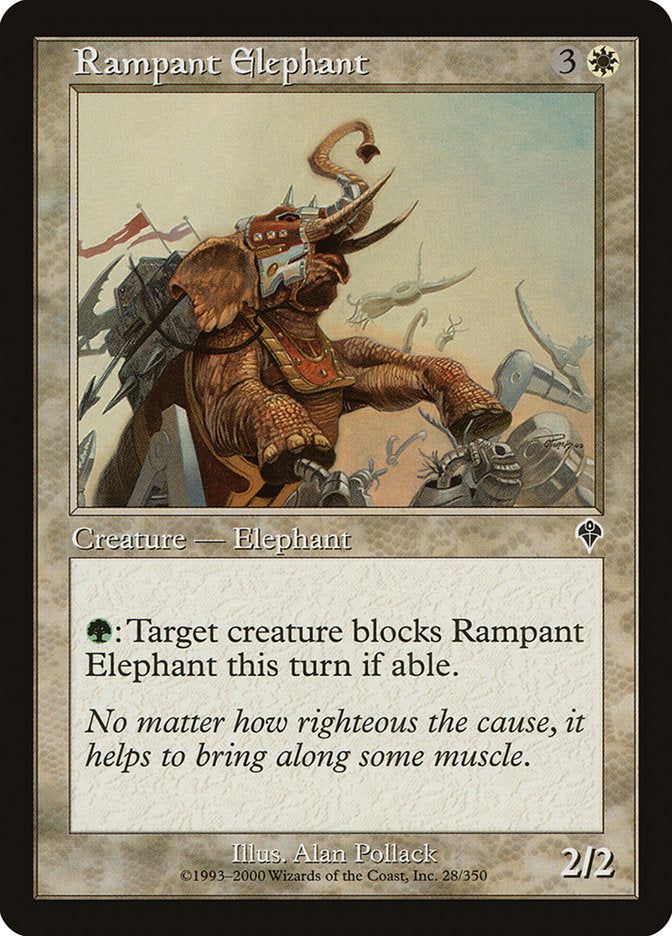 Rampant Elephant [Invasion] MTG Single Magic: The Gathering    | Red Claw Gaming