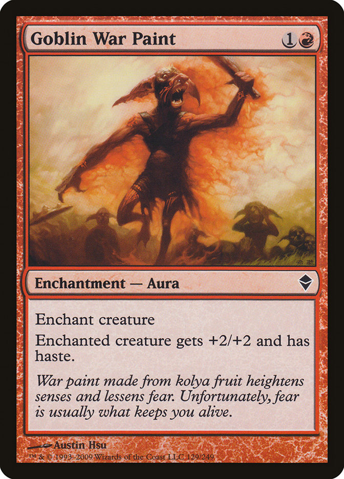 Goblin War Paint [Zendikar] MTG Single Magic: The Gathering    | Red Claw Gaming