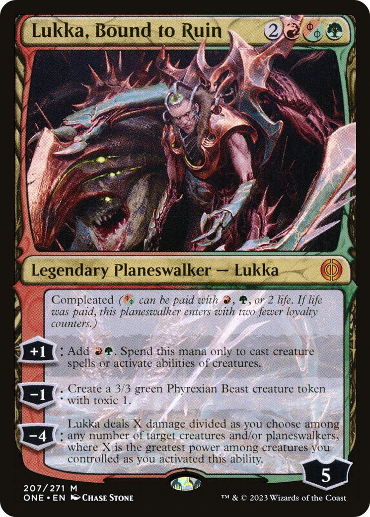 Lukka, Bound to Ruin [Phyrexia: All Will Be One] MTG Single Magic: The Gathering    | Red Claw Gaming