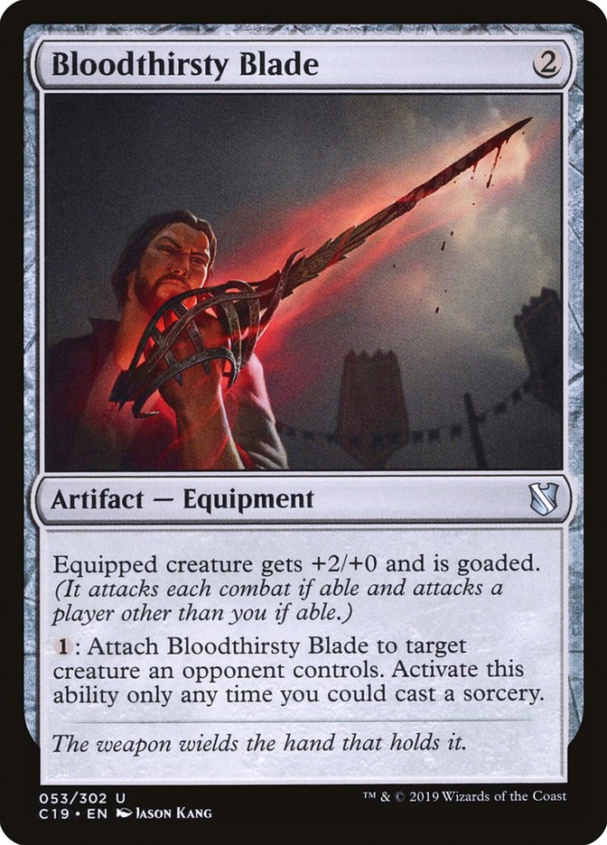 Bloodthirsty Blade [Commander 2019] MTG Single Magic: The Gathering    | Red Claw Gaming