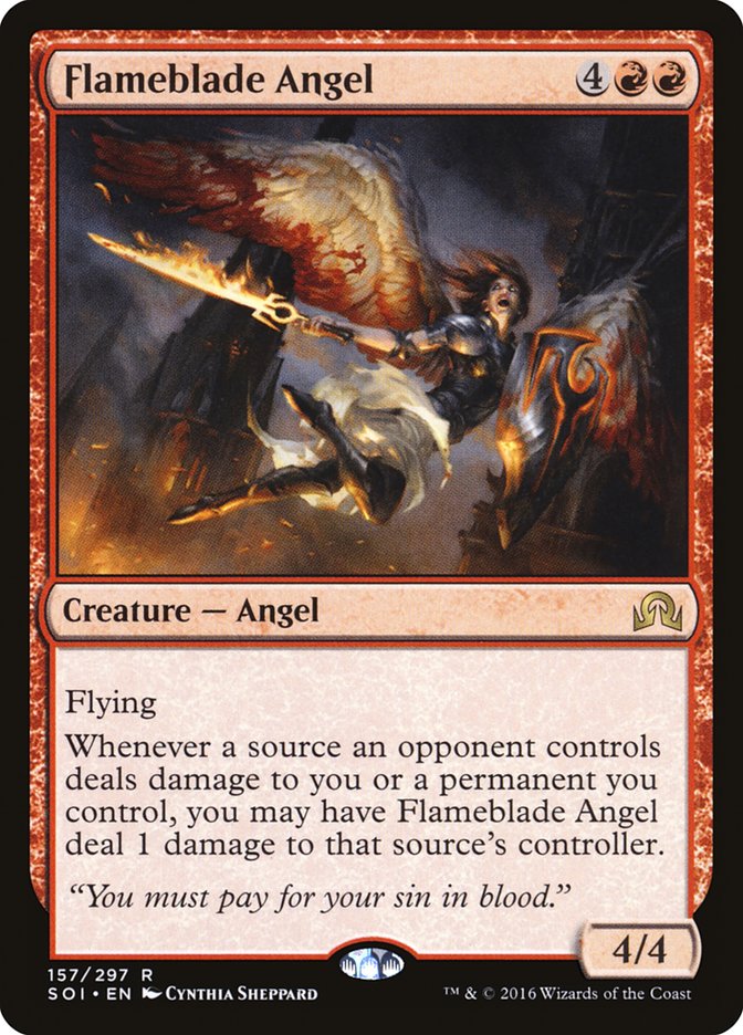 Flameblade Angel [Shadows over Innistrad] MTG Single Magic: The Gathering    | Red Claw Gaming