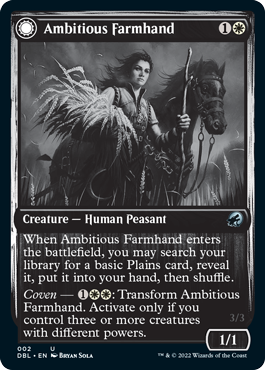 Ambitious Farmhand // Seasoned Cathar [Innistrad: Double Feature] MTG Single Magic: The Gathering    | Red Claw Gaming