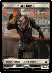 Alien Rhino // Mutant Double-Sided Token [Doctor Who Tokens] MTG Single Magic: The Gathering    | Red Claw Gaming