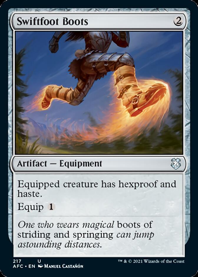 Swiftfoot Boots [Dungeons & Dragons: Adventures in the Forgotten Realms Commander] MTG Single Magic: The Gathering    | Red Claw Gaming