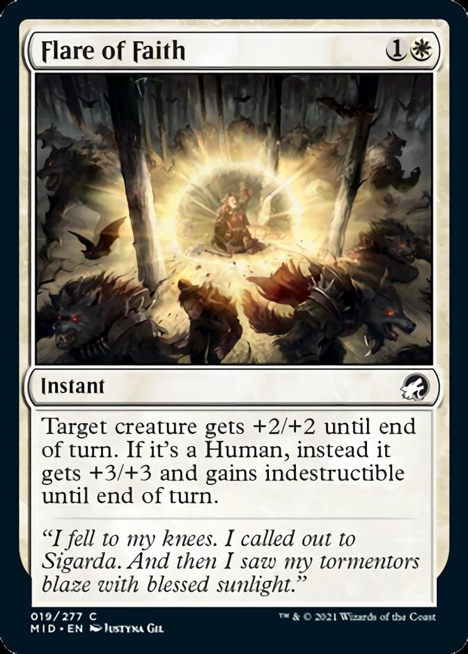 Flare of Faith [Innistrad: Midnight Hunt] MTG Single Magic: The Gathering    | Red Claw Gaming