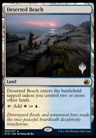 Deserted Beach (Promo Pack) [Innistrad: Midnight Hunt Promos] MTG Single Magic: The Gathering    | Red Claw Gaming