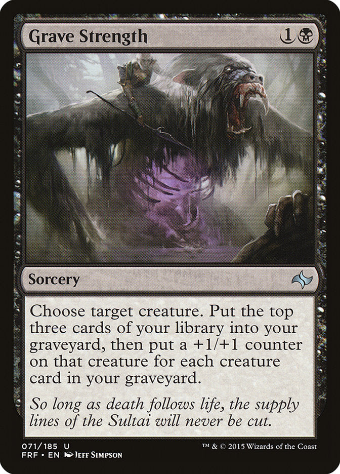 Grave Strength [Fate Reforged] MTG Single Magic: The Gathering    | Red Claw Gaming