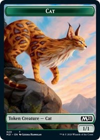 Cat (020) // Zombie Double-Sided Token [Core Set 2021 Tokens] MTG Single Magic: The Gathering    | Red Claw Gaming