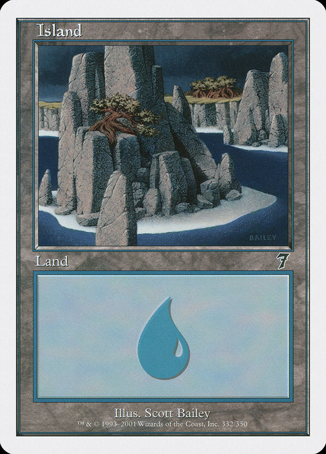 Island (332) [Seventh Edition] MTG Single Magic: The Gathering    | Red Claw Gaming