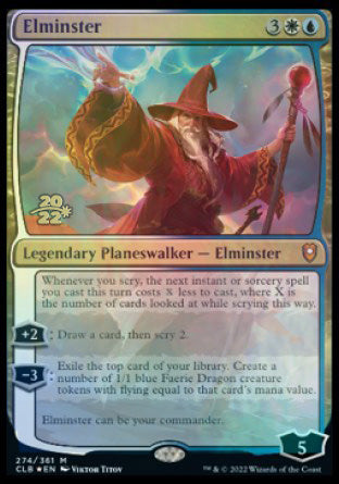 Elminster [Commander Legends: Battle for Baldur's Gate Prerelease Promos] MTG Single Magic: The Gathering    | Red Claw Gaming