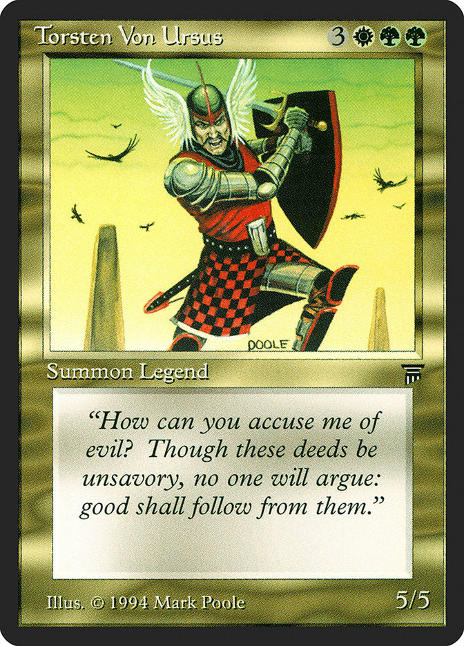 Torsten Von Ursus [Legends] MTG Single Magic: The Gathering    | Red Claw Gaming