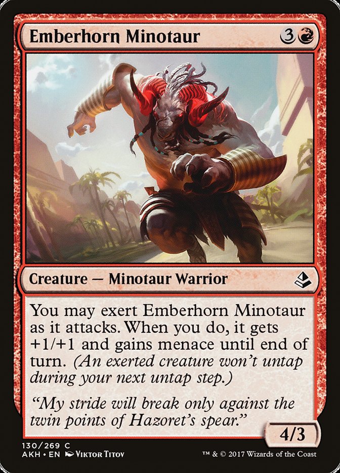 Emberhorn Minotaur [Amonkhet] MTG Single Magic: The Gathering    | Red Claw Gaming