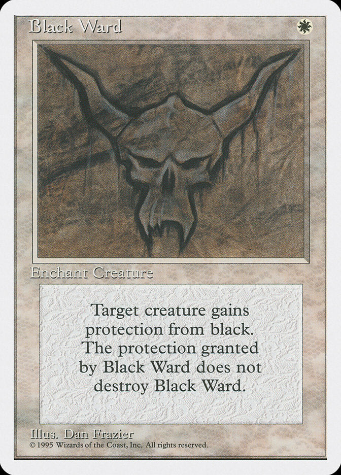 Black Ward [Fourth Edition] MTG Single Magic: The Gathering    | Red Claw Gaming