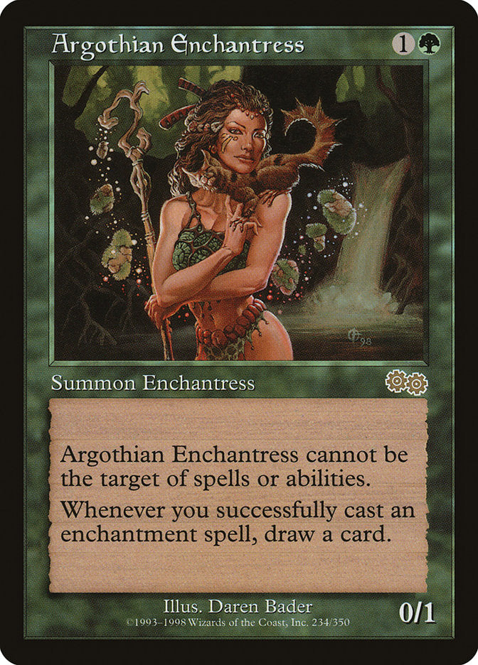 Argothian Enchantress [Urza's Saga] MTG Single Magic: The Gathering    | Red Claw Gaming