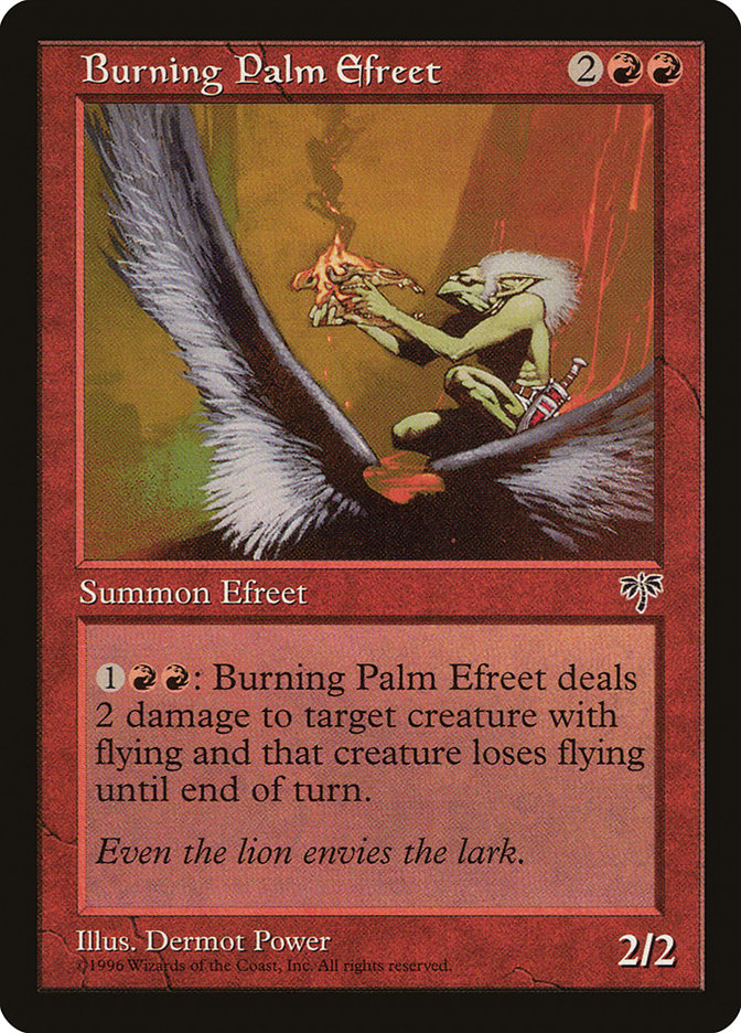 Burning Palm Efreet [Mirage] MTG Single Magic: The Gathering    | Red Claw Gaming
