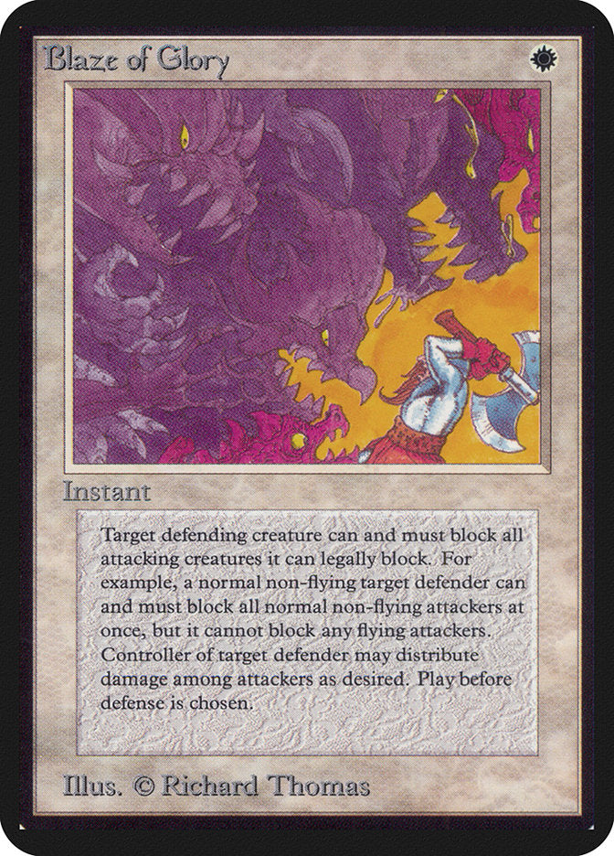 Blaze of Glory [Alpha Edition] MTG Single Magic: The Gathering    | Red Claw Gaming