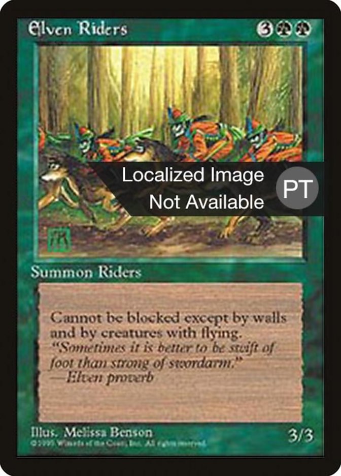 Elven Riders [Fourth Edition (Foreign Black Border)] MTG Single Magic: The Gathering    | Red Claw Gaming