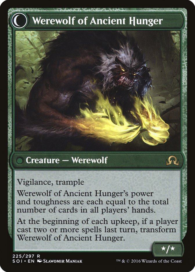Sage of Ancient Lore // Werewolf of Ancient Hunger [Shadows over Innistrad] MTG Single Magic: The Gathering    | Red Claw Gaming