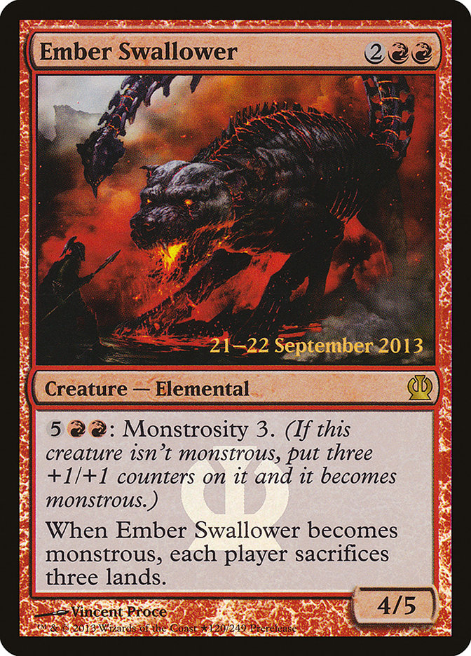 Ember Swallower [Theros Prerelease Promos] MTG Single Magic: The Gathering    | Red Claw Gaming