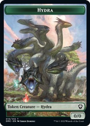 Snake // Hydra Double-Sided Token [Dominaria United Commander Tokens] MTG Single Magic: The Gathering    | Red Claw Gaming