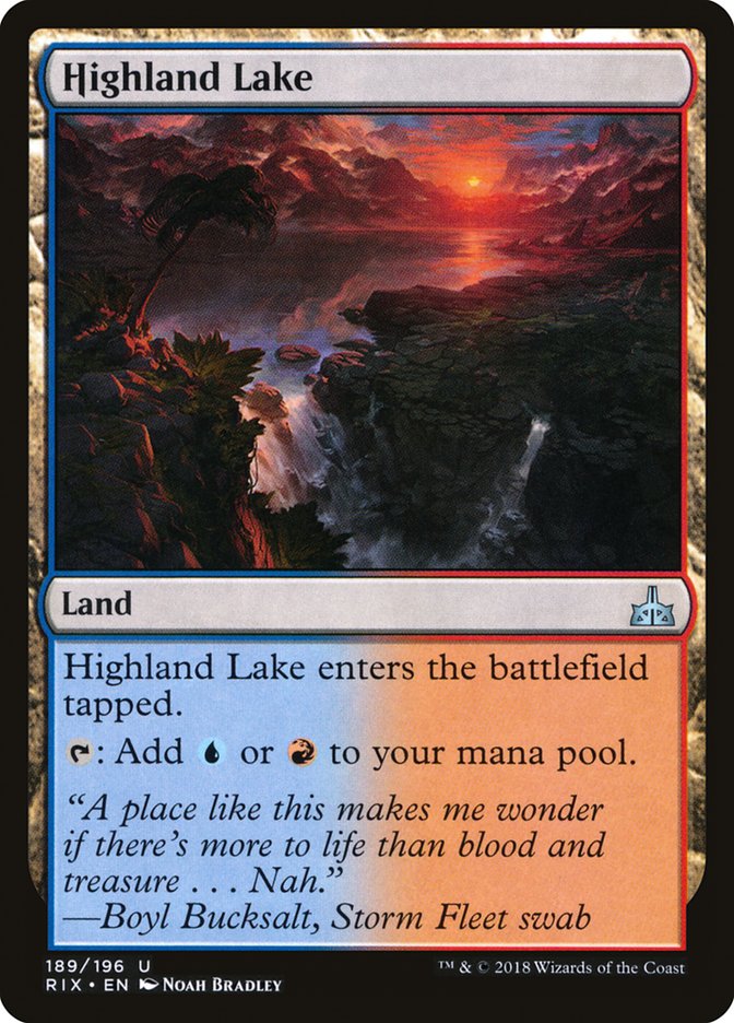 Highland Lake [Rivals of Ixalan] MTG Single Magic: The Gathering    | Red Claw Gaming