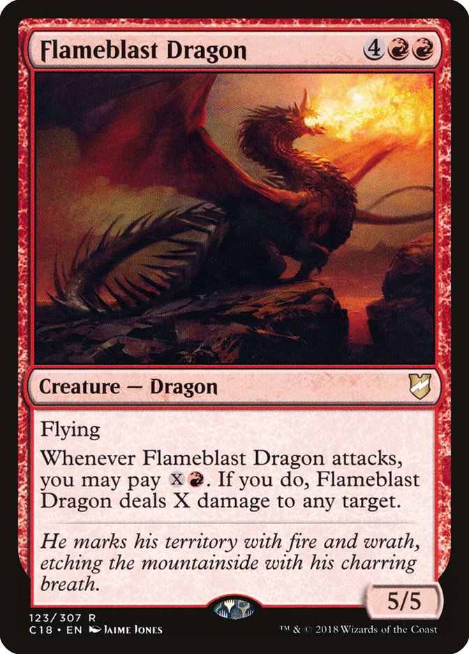 Flameblast Dragon [Commander 2018] MTG Single Magic: The Gathering    | Red Claw Gaming